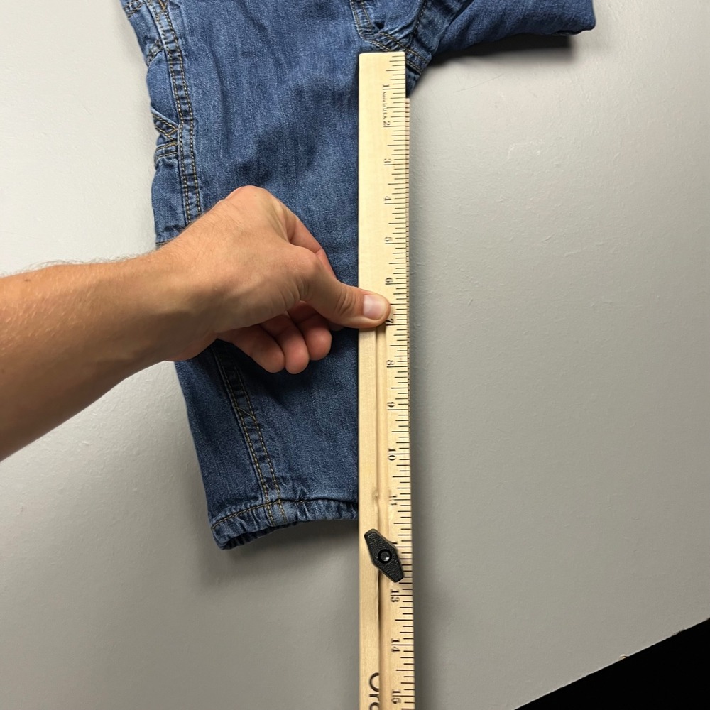 OshKosh B'gosh Denim Overalls Kids 24M Blue Flannel Lined Plaid 1M185310 - Picture 11 of 13